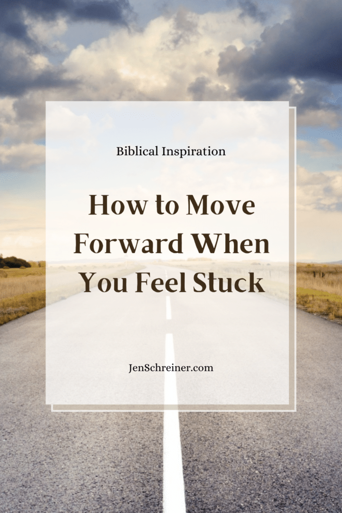 Pictured open road with text overlay How to move forward when you feel stuck