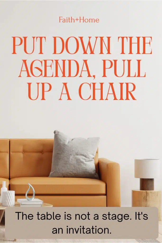 Put down the Agenda and pull up the chair (1)